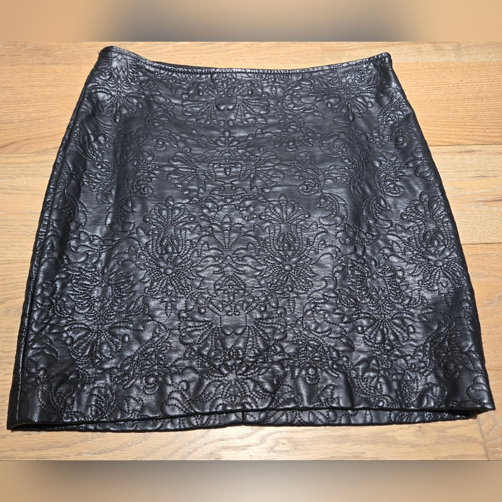 Dynamite Black A-Line Embellished Mini Skirt